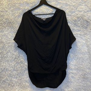 Vince Semi-Sheer Silk Short Sleeve Blouse